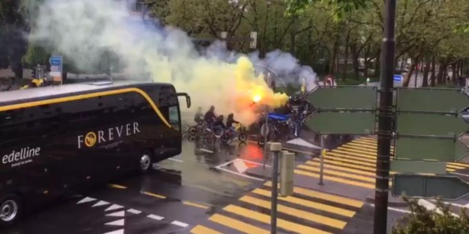 Meister-Party - Velo-Eskorte für YB-Teamcar auf dem Weg ins Wankdorf