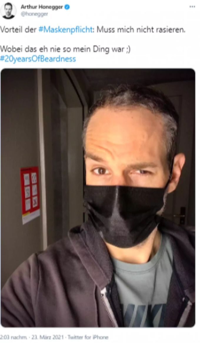 Arthur Honegger freut sich über die Maskenpflicht. Arthur Honegger
