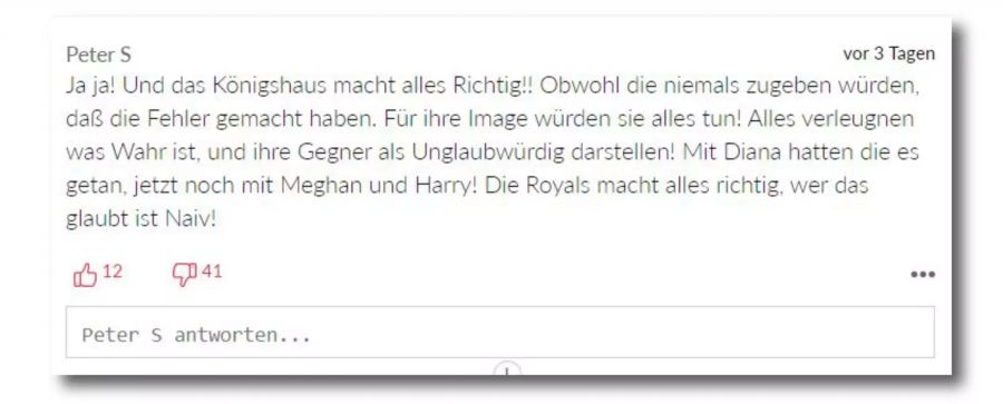 Die Royal-Family wird kritisiert.