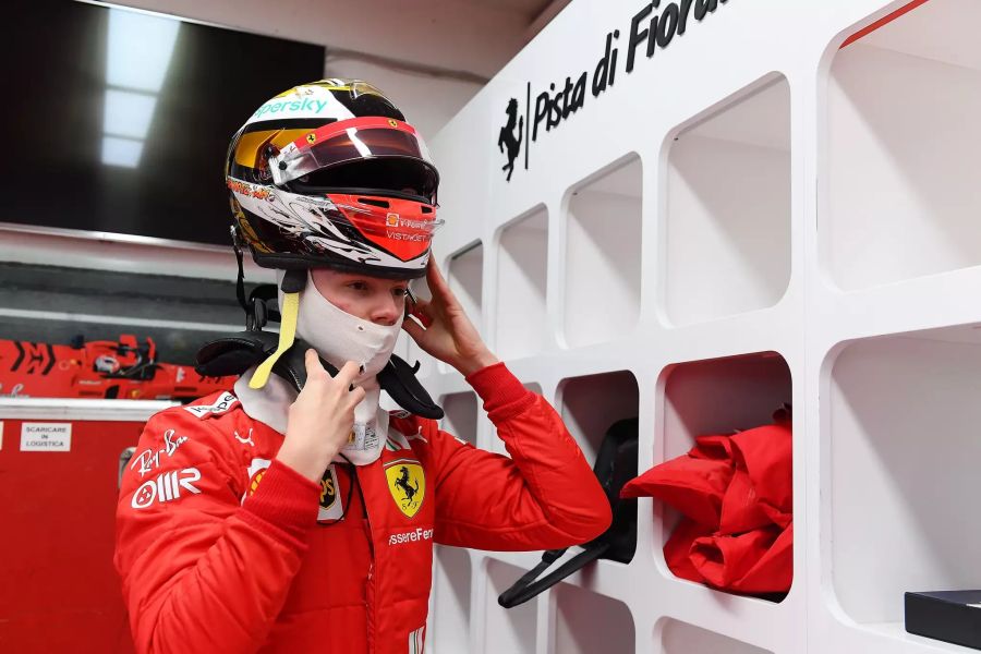 Robert Shwartzman bei Testfahrten für Ferrari in Fiorano.