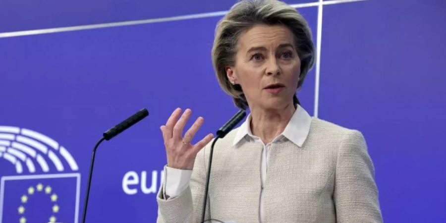 EU-Kommissionspräsidentin Ursula von der Leyen ermahnt die deutsche Bundesregierung. Foto: Olivier Matthys/AP/dpa