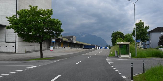 Unfallstelle Güterstrasse in Buchs SG Unfallstelle Güterstrasse