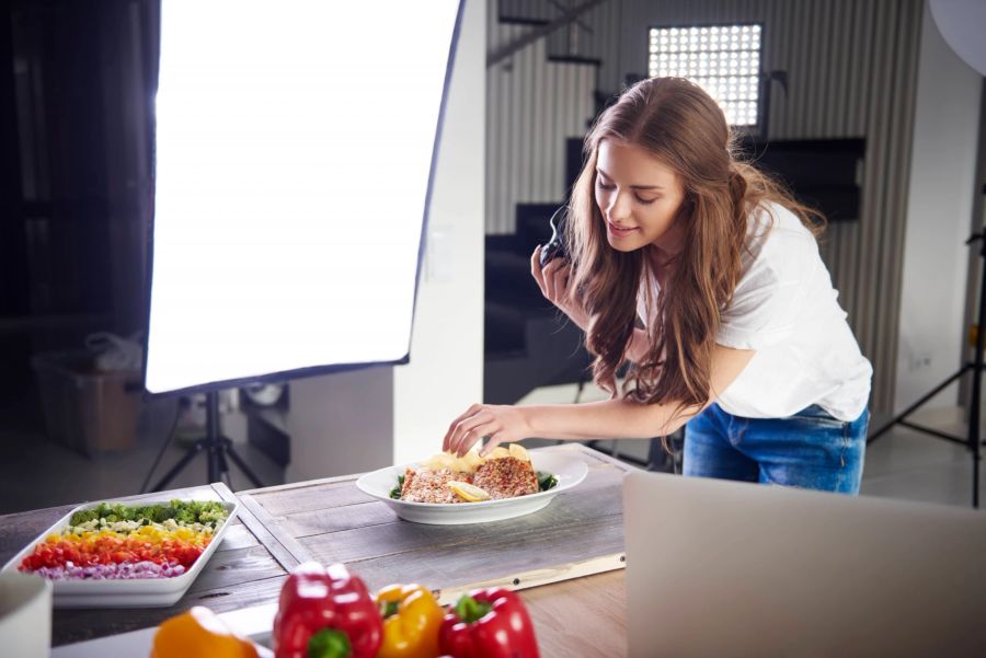 Food-Fotografie Softboxen Reflektoren