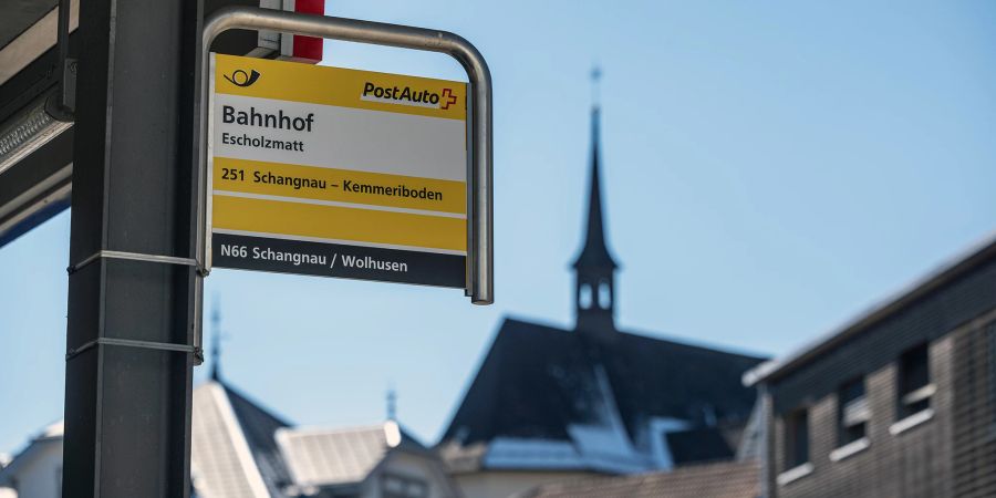 Die PostAuto-Haltestelle Bahnhof Escholzmatt.