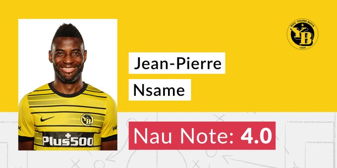 Die Nau.ch-Note für Jean-Pierre Nsame von YB. YB GC