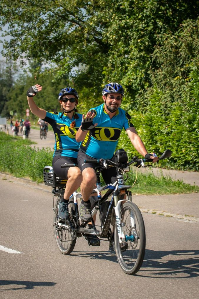 Auch einige Tandems sind auf der Strecke am Bodensee anzutreffen.