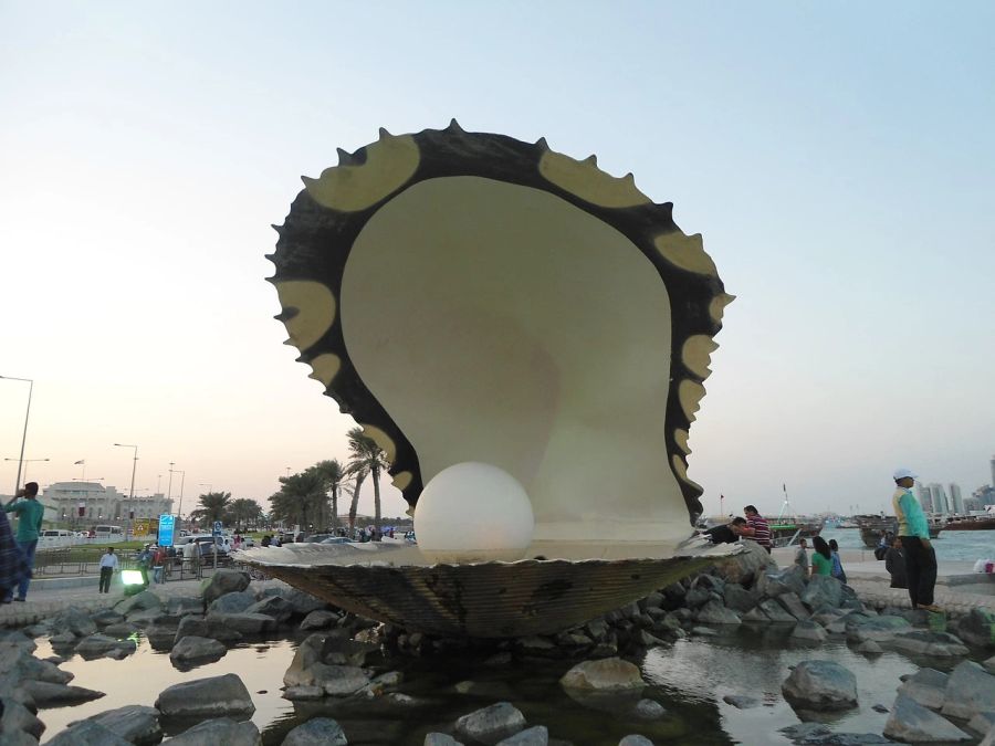 Skulptur Perle Auster Katar Doha