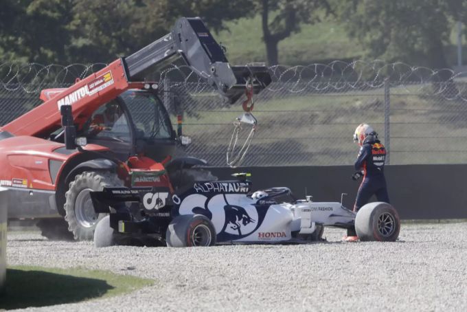 Max Verstappen schied nach einer Kollision beim Grand Prix in Mugello aus. Max Verstappen