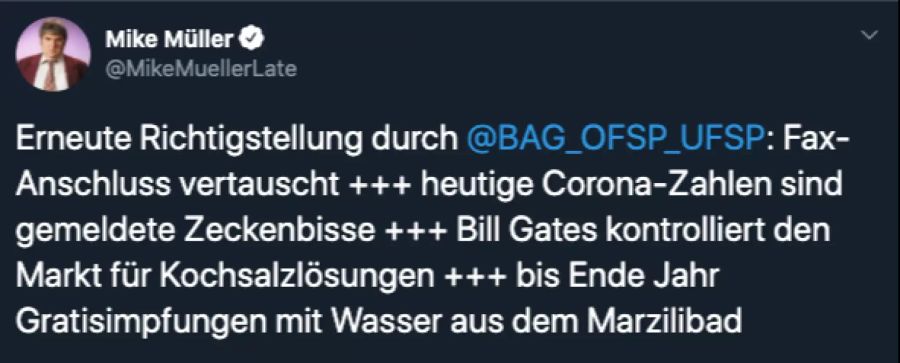 Komiker Mike Müller äussert sich ebenfalls zum Vorfall.