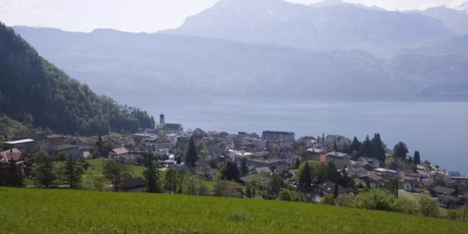 Blick auf Gersau SZ. Gersau sz