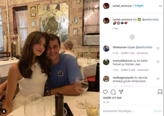 Rachel Emmons und Emilio waren verlobt. rachel