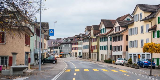 Die Hauptstrasse in Schmerikon. Die Hauptstrasse in Schmerikon.