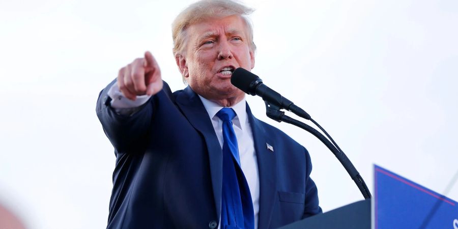 Ex-Präsident Donald Trump bei einer Wahl-Kundgebung für republikanische Parteikollegen im US-Bundesstaat Delaware.