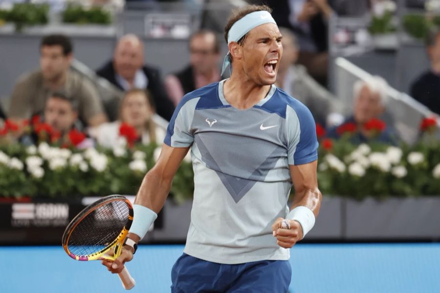 Rafael Nadal jubelte am Nachmittag noch über seinen Sieg über den Serben Kecmanovic.