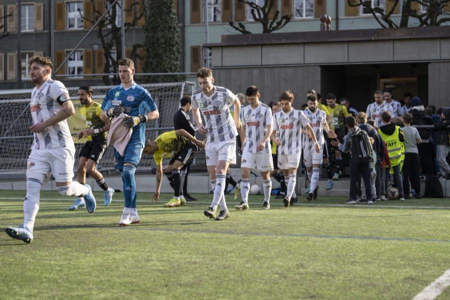 Hier vor dem Spiel gegen Stade Nyonnais.