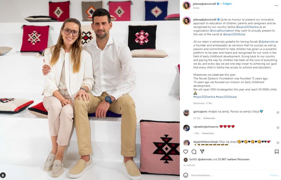 Novak und Jelena Djokovic gelten als Fans der alternativen Medizin.