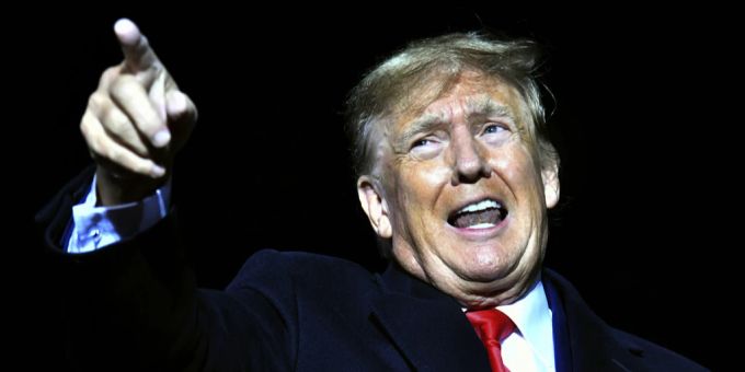 Der ehemalige US-Präsident Donald Trump. donald trump interview