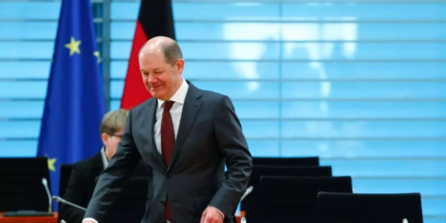 Scholz am Montag im Kabinett