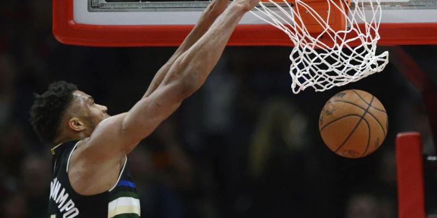 Bucks-Star Giannis Antetokounmpo glänzte mit 34 Punkten und 16 Rebounds. Foto: Paul Beaty/FR36811 AP/dpa