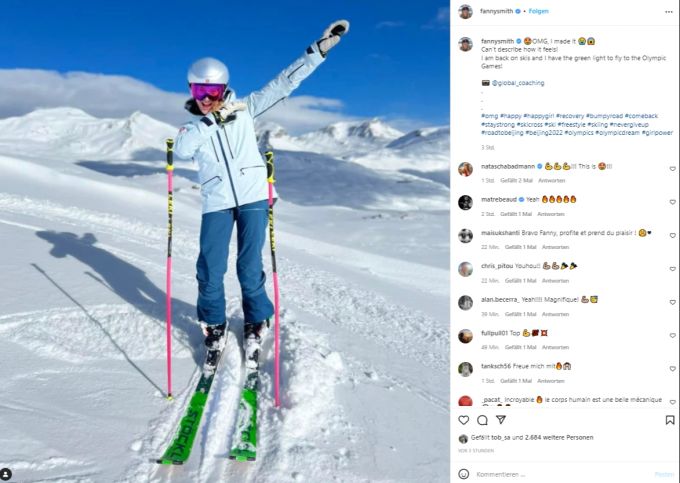 Fanny Smith wird in Peking starten. Fanny Smith