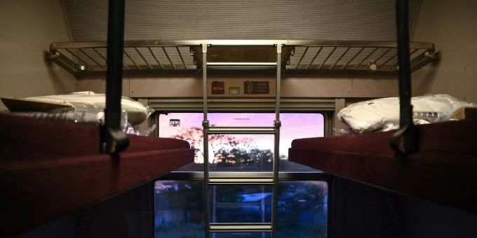 Nachtzugabteil im Zug Paris-Nizza im Mai 2021 Nachtzugabteil im Zug Paris-Nizza im Mai 2021