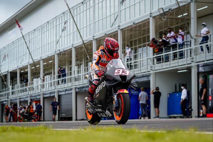 Marc Marquez (Repsol Honda) bei den Vorsaison-Testfahrten der MotoGP in Mandalika. Marc Marquez Honda MotoGP