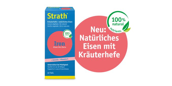 Bei Müdigkeit und Erschöpfung. Strath Iron – natürliches Eisen mit fermentierter Kräuterhefe. Unsplash