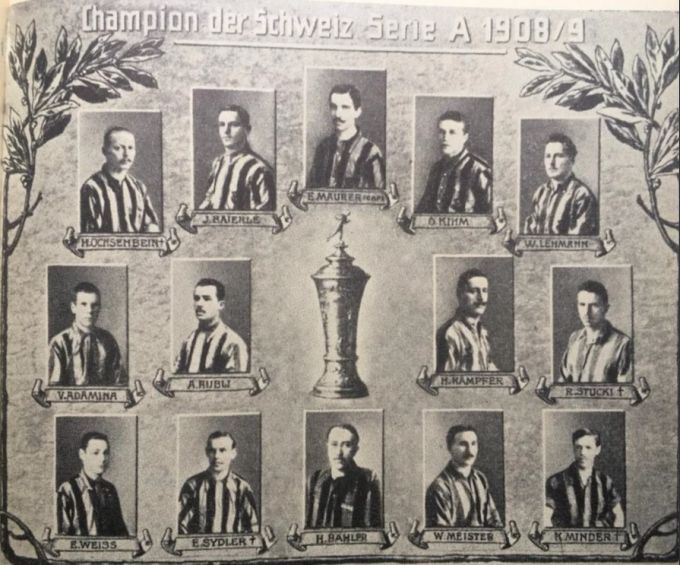 Die YB-Meister der Saison 1908/09. YB