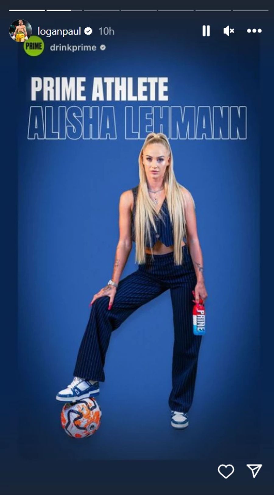 Alisha Lehmann ist jetzt offiziell ein «Prime Athlete». Die Schweizer Nati-Spielerin ist ein Marketingvertrag mit dem Influencer-Energy-Drink eingegangen.