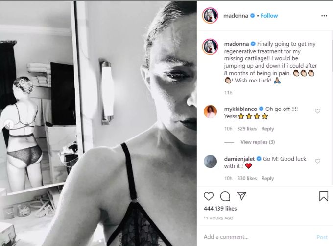 Ooops! Hier scheint ihr Hintern verrutscht zu sein. Madonna