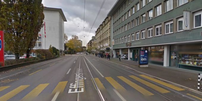 Die Effingerstrasse in Bern. Effingerstrasse