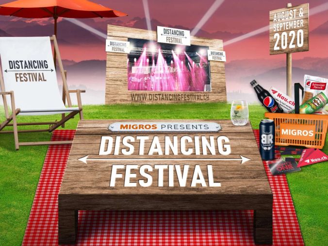Gemütliches Ambiente inklusive Verpflegung am Distancingfestival geniessen.