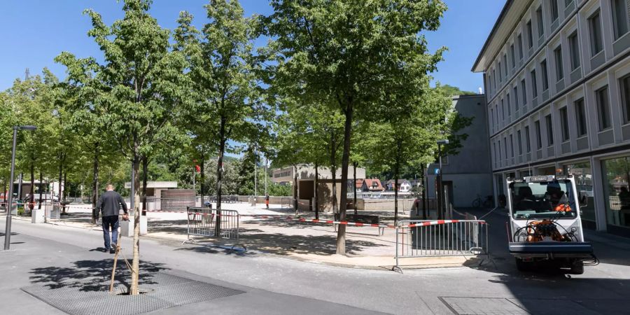 Der Theaterplatz in Baden.