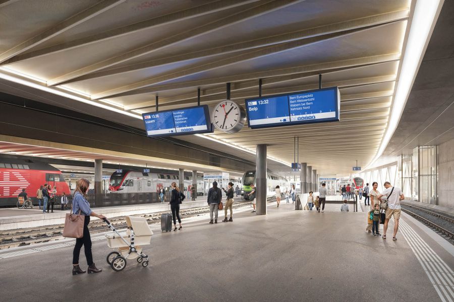 Bei der Visualisierung der Projekt-Website «Zukunft Bahnhof Bern» aus dem Jahr 2024 waren die Kameras nicht zusehen.