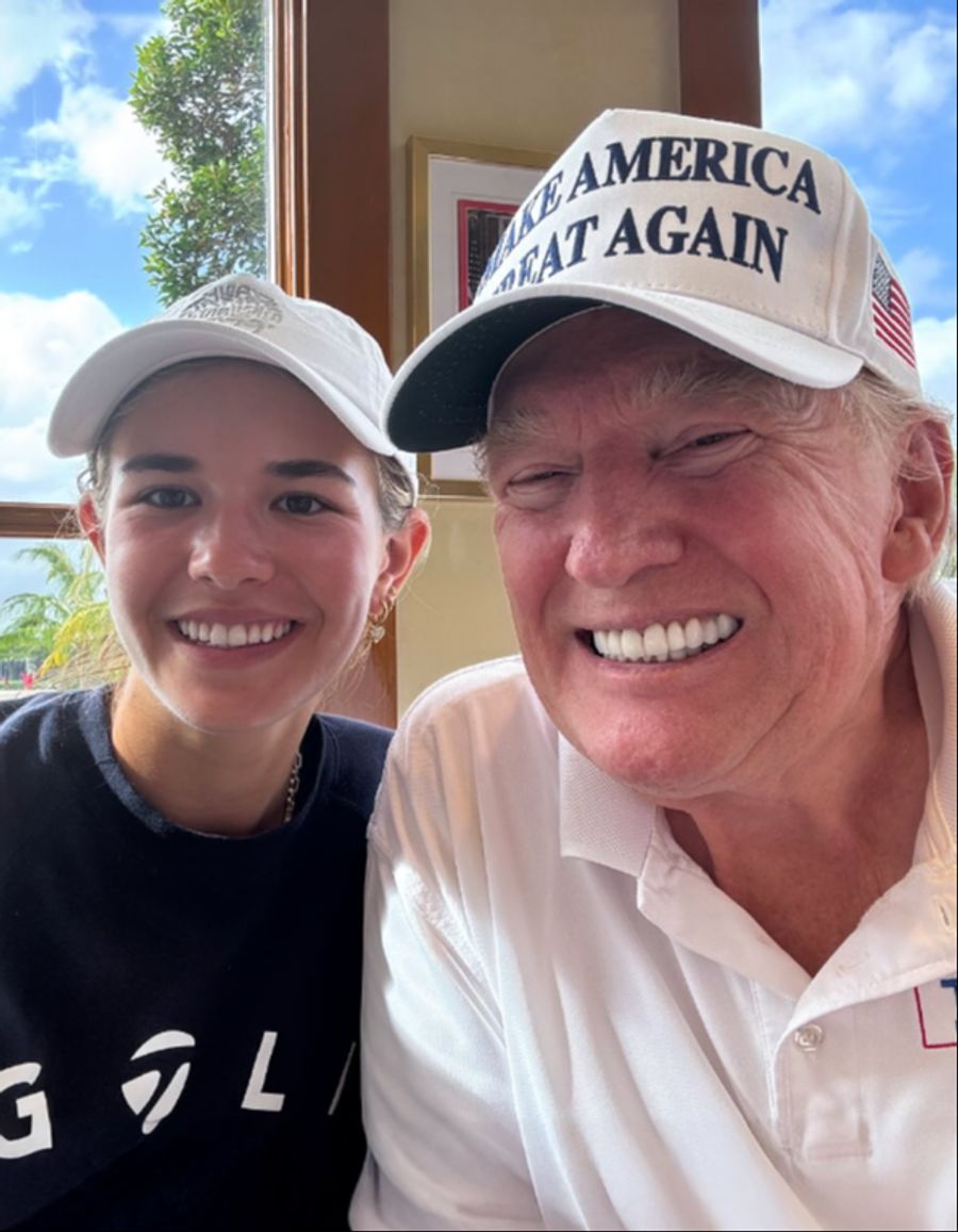 Kai und ihr Grossvater Donald Trump spielen beide Golf.