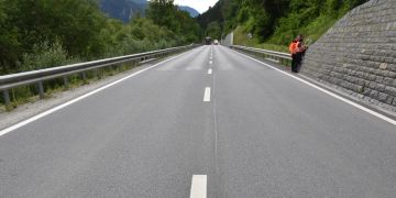 Unfallstelle in Waltensburg.