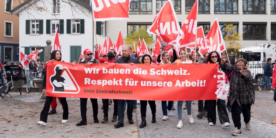 Bauarbeiter Streik Zürich