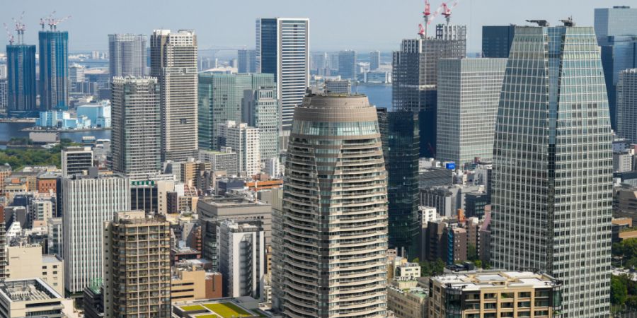 ARCHIV - Wohn- und Geschäftshäuser der japanischen Hauptstadt Tokio. Foto: Soeren Stache/dpa