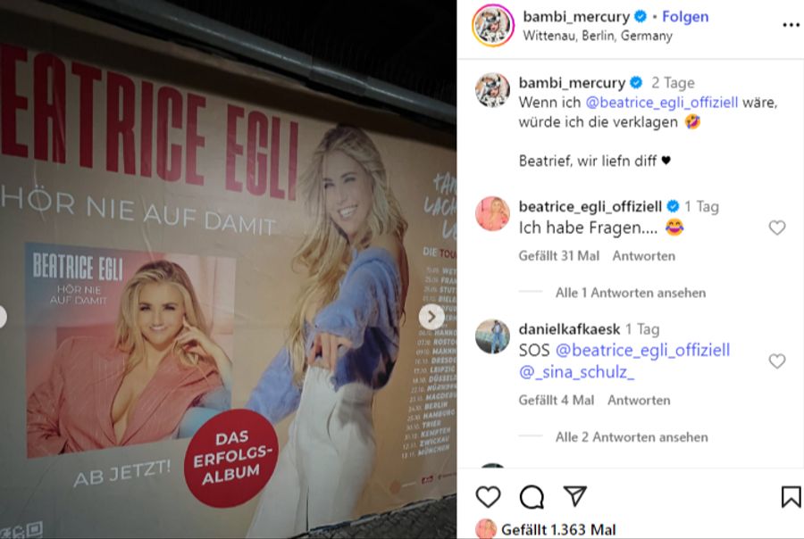Beim Aufhängen des Plakats kam es offenbar zu einem kleinen Fehler ...
