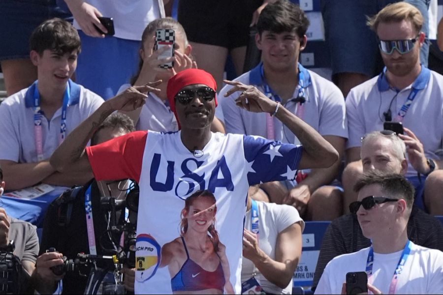 Der US-Rapper sorgt an den Spielen in Paris für gute Stimmung.