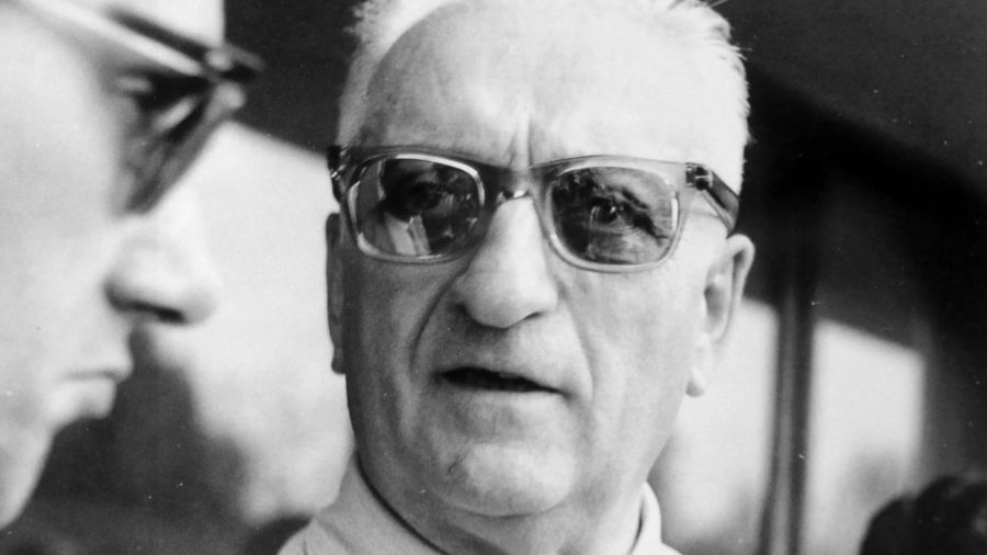 Historisches Foto von Enzo Ferrari, Enzo Ferrari-Museum in Modena, Italien