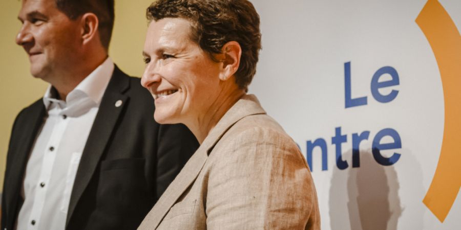 Mit ihnen steigt die Mitte Freiburg in die Staatsratswahlen: Marie-France Roth Pasquier (r.) und Markus Julmy.