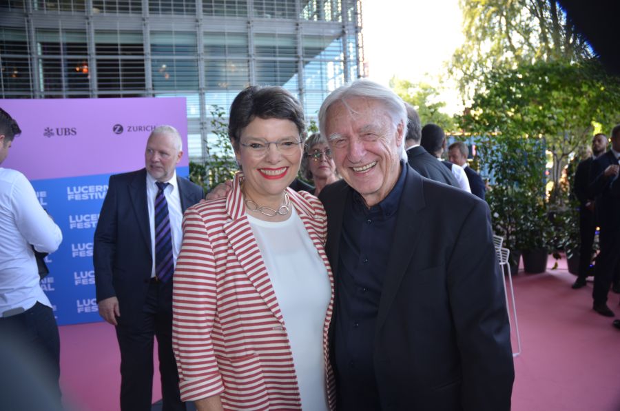 Kabarett-Legende «Emil» Steinberger und seine Frau Niccel beim Klassik-Treff der VIPs.