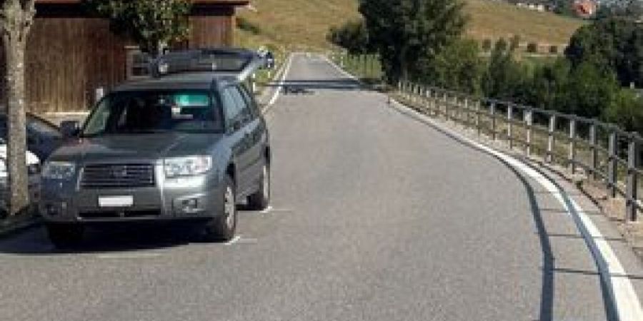 Die Unfallstelle bei Trogen AR.