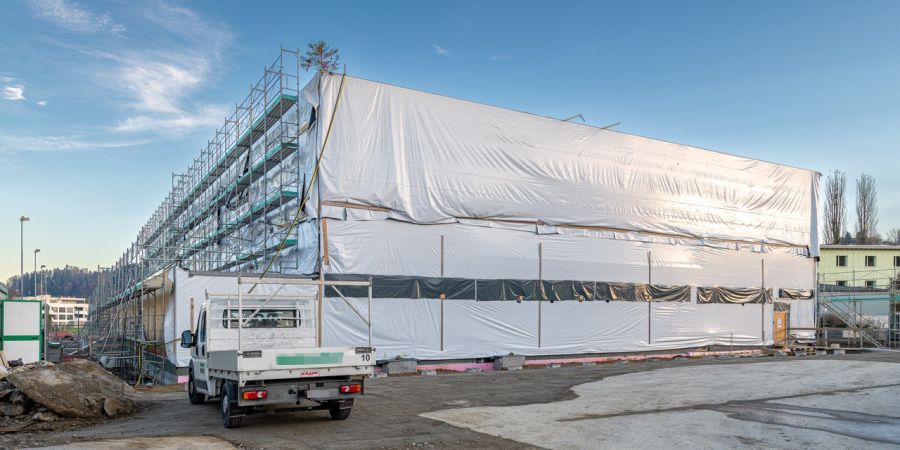 Bauarbeiten Dreifachhalle