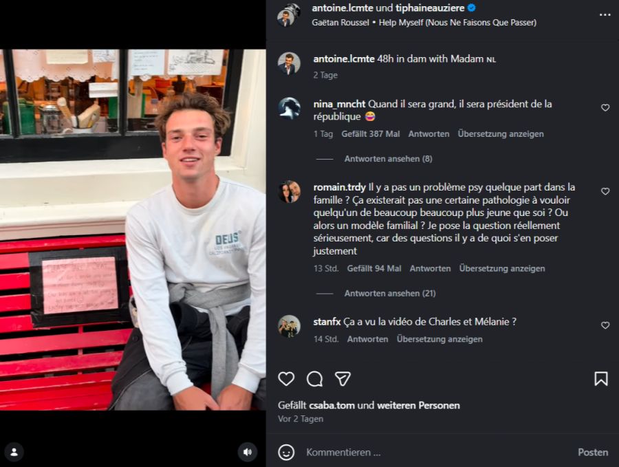 Der 22-jährige Kitesurfer Antoine Lecomte lernte die Tochter von Brigitte Macron im Frühsommer kennen.