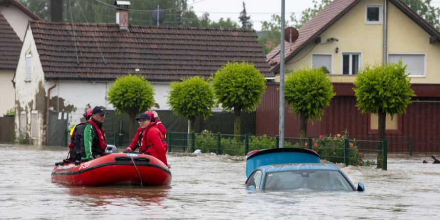 Hochwasser Überflutung Babenhausen