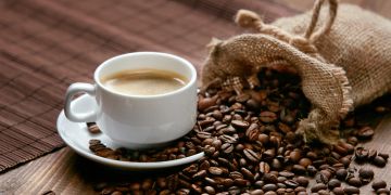 Kaffee, Bohnen, Tasse, schwarzer Kaffee