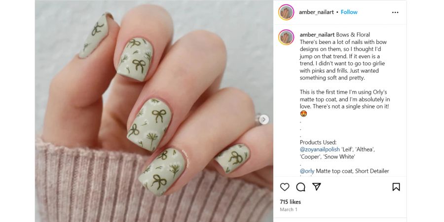 Bänder und Schleifen, Nails, Instagram