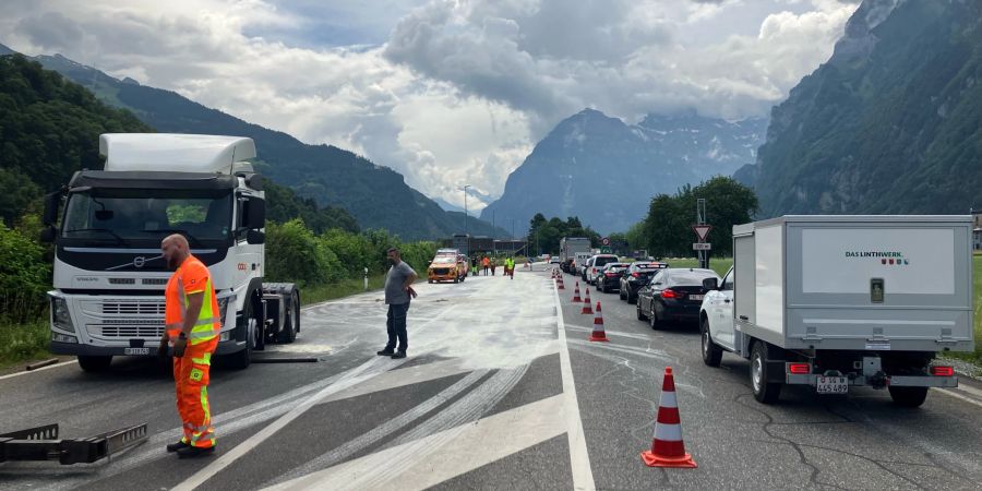 Oelverlust an Lastwagen